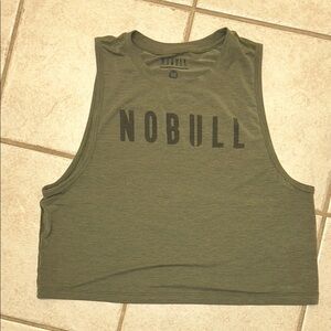 NOBULL Army Green cropped Sleeveless Top size M